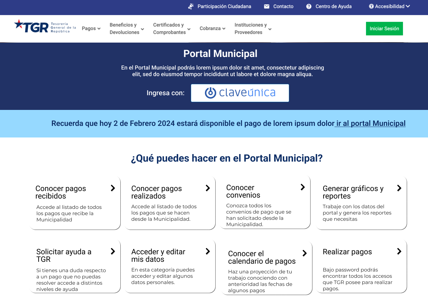TGR Municipal Portal